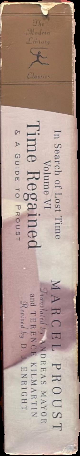 In search of lost time : volume VI : time regained live spine