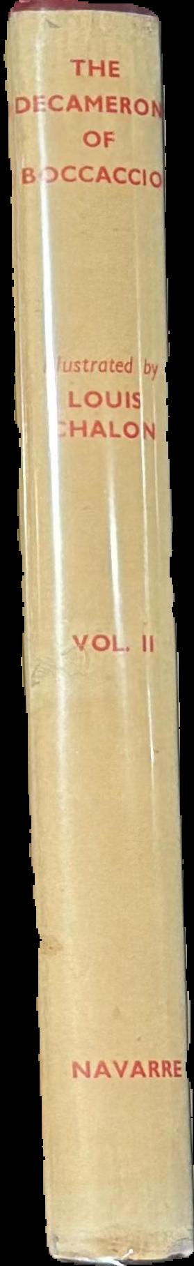 The decameron of Giovanni Boccaccio : volume the first / translated by J. M. Rigg ; drawings by Louis Chalon live spine