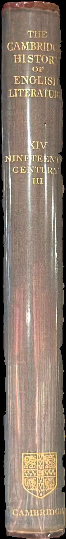 The Cambridge history of English literature : volume XIV : the nineteenth century III live spine