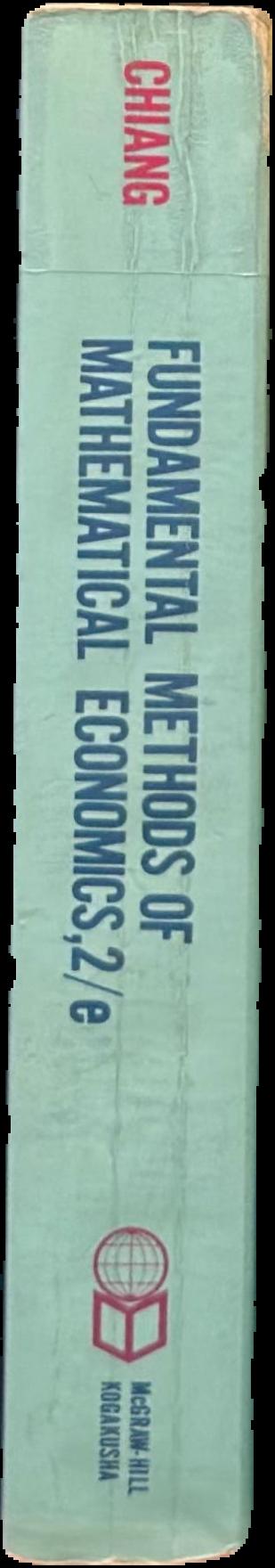 Fundamental methods of mathematical economics live spine