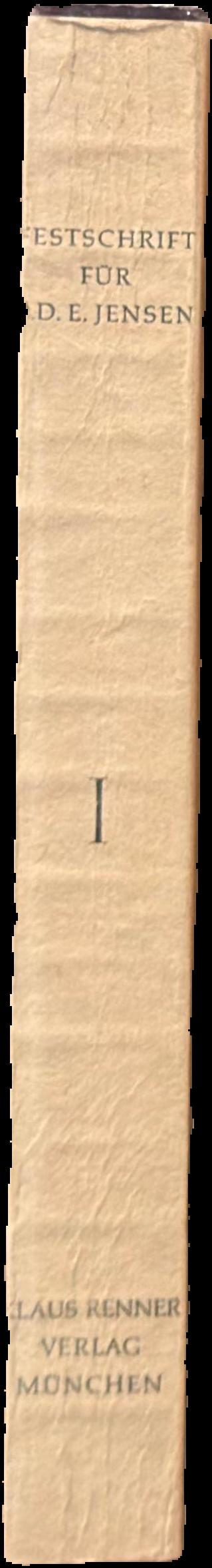 Festschrift for Ad. E. Jensen : Teil I live spine