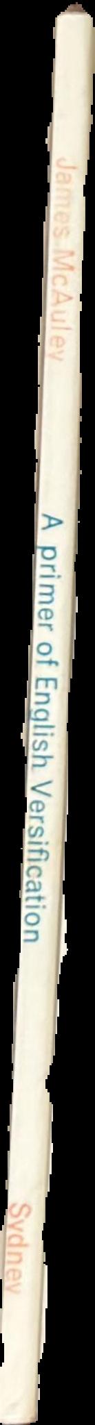 A primer of English versification live spine