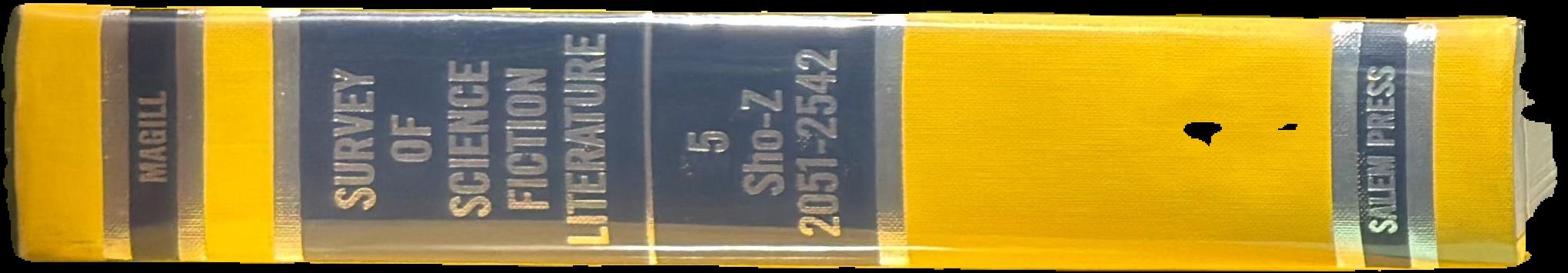 Survey of science fiction literature : volume five : sho-z : index / edited by Frank N. Magill live spine
