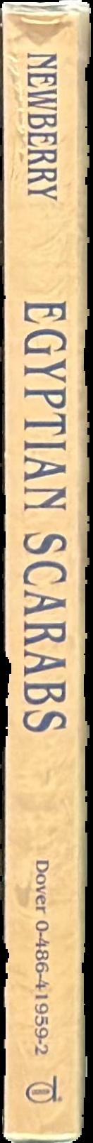 Egyptian scarabs / Percy E. Newberry live spine