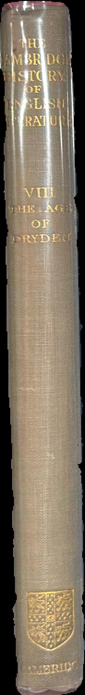 The Cambridge history of English literature : volume XI : the period of the French Revolution live spine