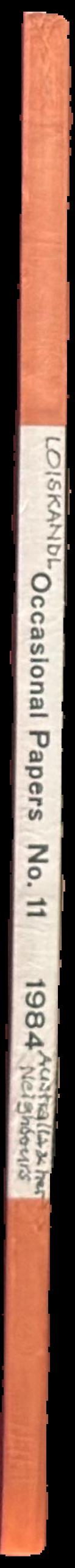 Australia and her neighbours ethnic relations and the nation state / H. Loiskandl live spine