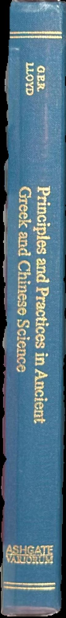 Principles and practices in ancient Greek and Chinese science live spine