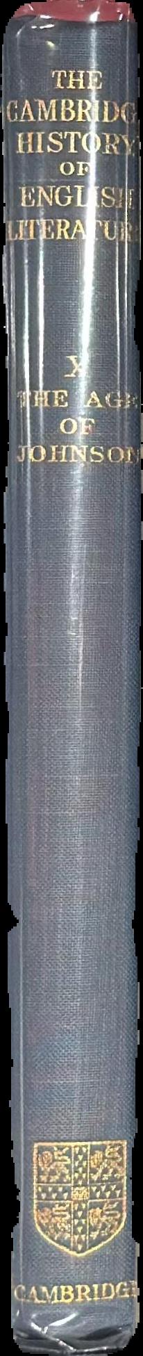 The Cambridge history of English literature : volume X : the age of Johnson live spine