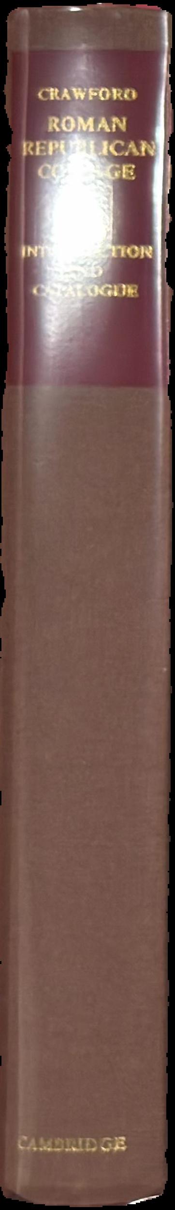 Roman republican coinage : volume I live spine