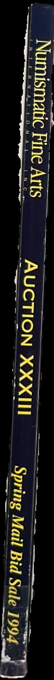 Auction XXXIII : Spring mail bid sale 1994 / Numismatic Fine Arts live spine