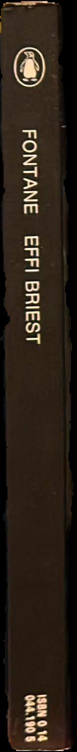 Effi Briest / Theodor Fontane ; translated and with an introduction by Douglas Parmee live spine