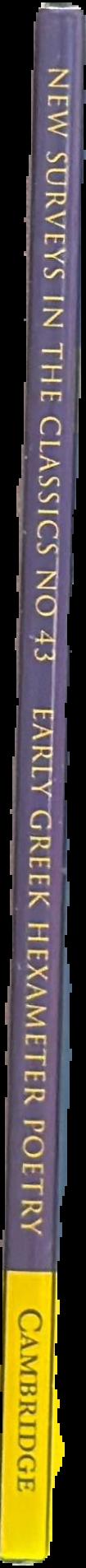 Early Greek hexameter poetry live spine