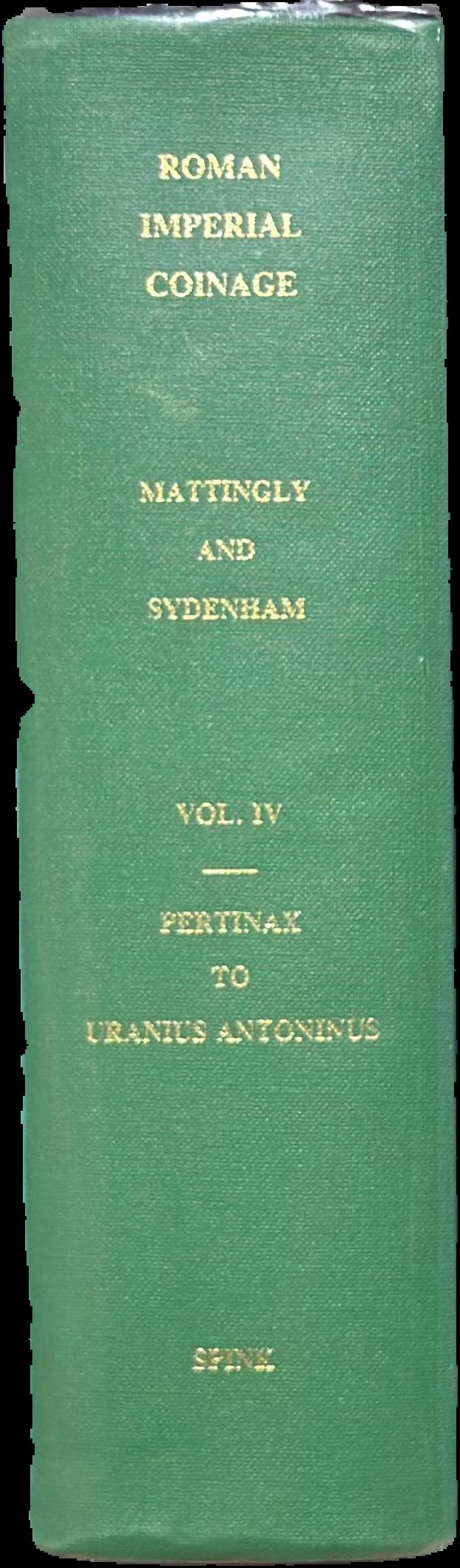 The Roman Imperial coinage : volume IV live spine
