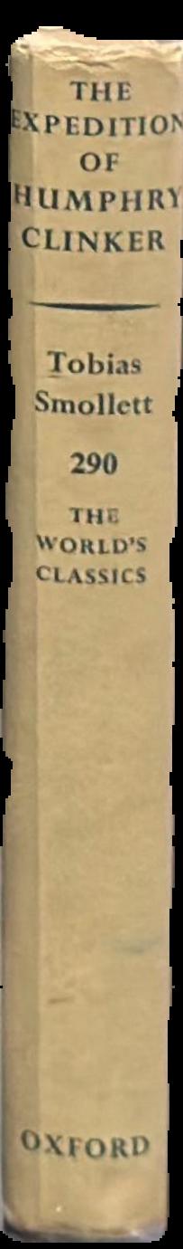 The expedition of Humphry Clinker live spine