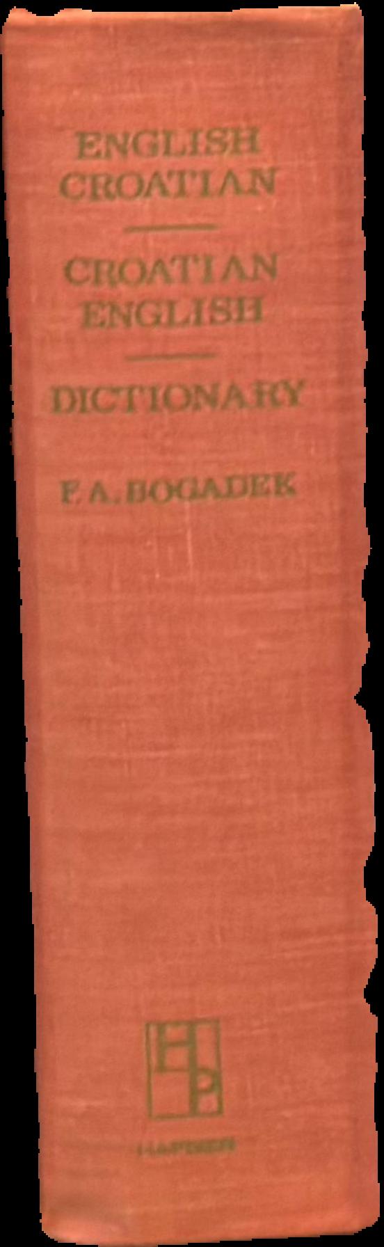 New English-Croatian and Croatian-English dictionary live spine