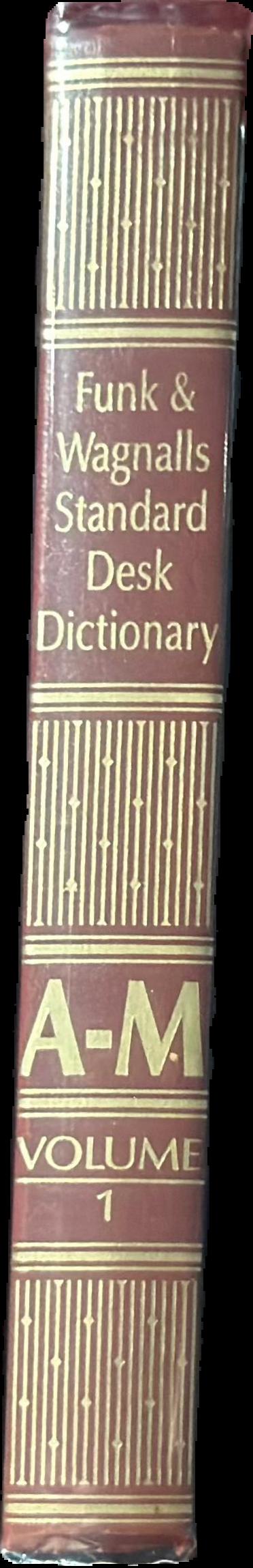 Funk & Wagnalls standard desk dictionary : volume 1 A-M live spine