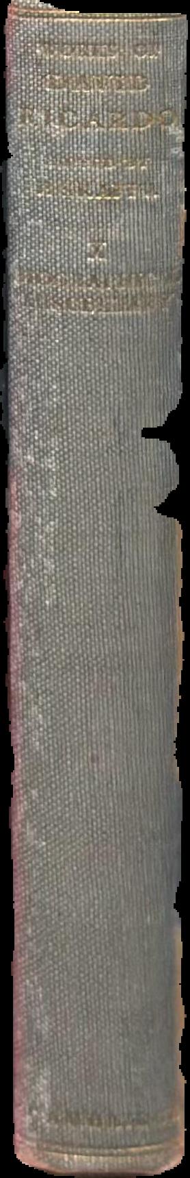 The works and correspondence of David Ricardo, volume X : biographical miscellany live spine