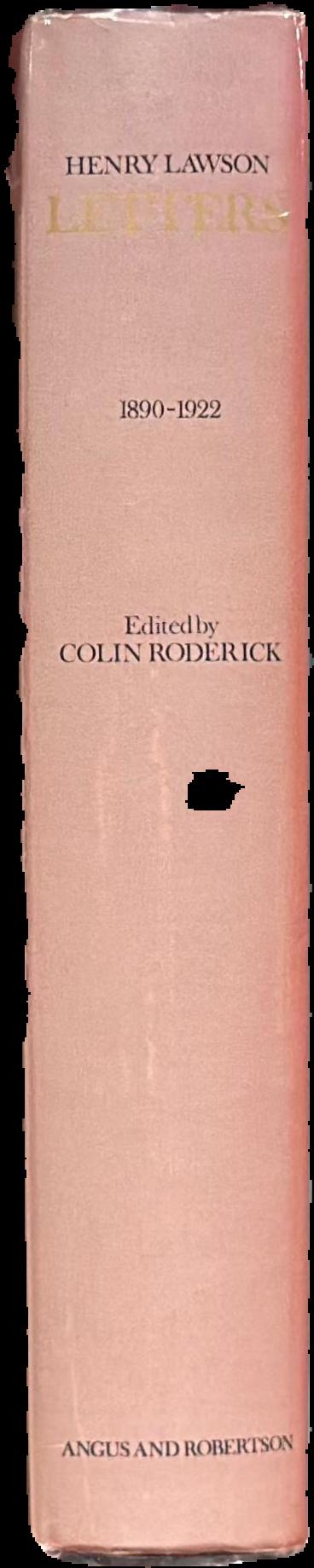 Henry Lawson : Letters, 1890–1922 live spine