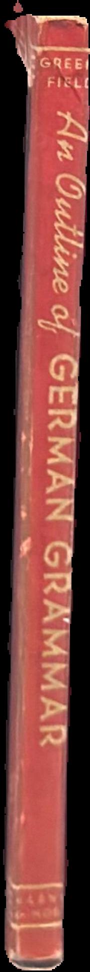 An outline of German grammar live spine