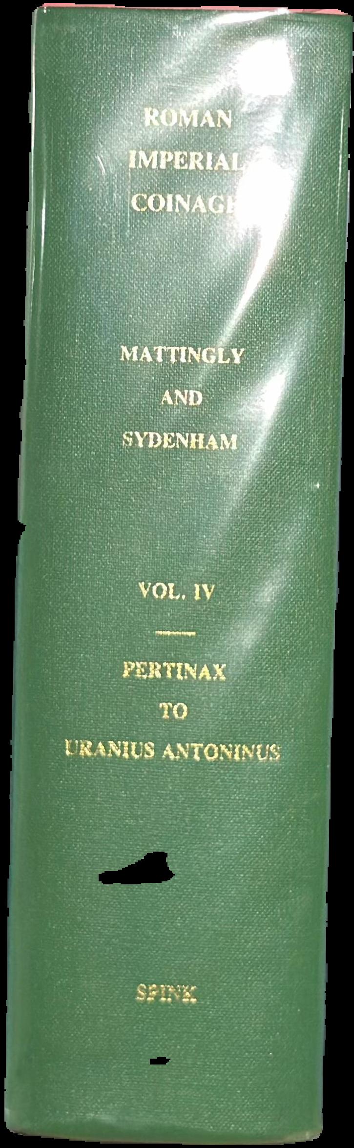 The Roman Imperial coinage : volume IV live spine