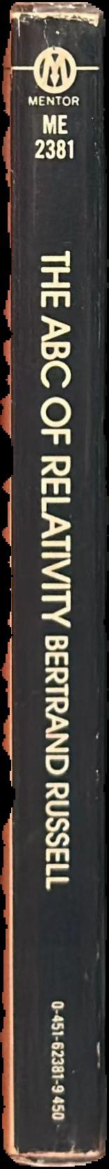 The ABC of relativity live spine
