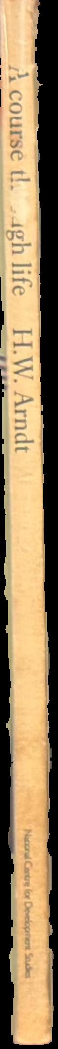A course through life : memoirs of an Australian economist live spine