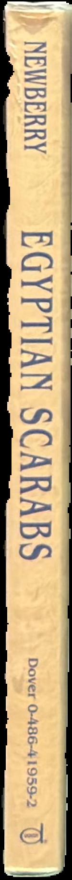 Egyptian scarabs / Percy E. Newberry live spine