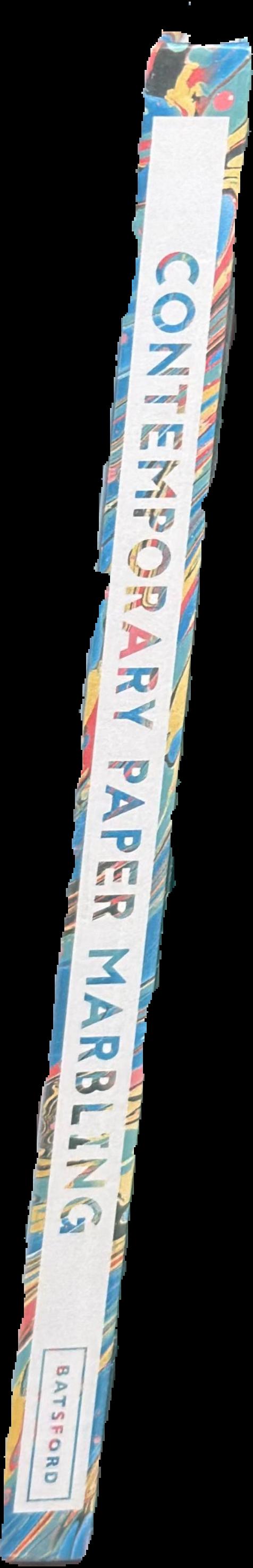 Contemporary paper marbling live spine