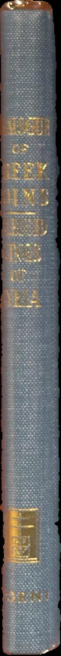 Catalogue of the Greek coins of Crete and the Aegean Islands live spine