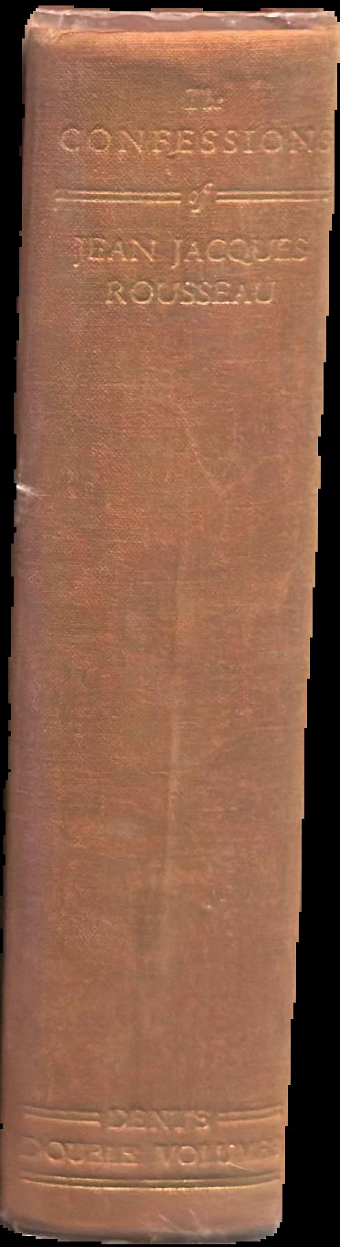 The confessions of Jean Jacques Rousseau live spine