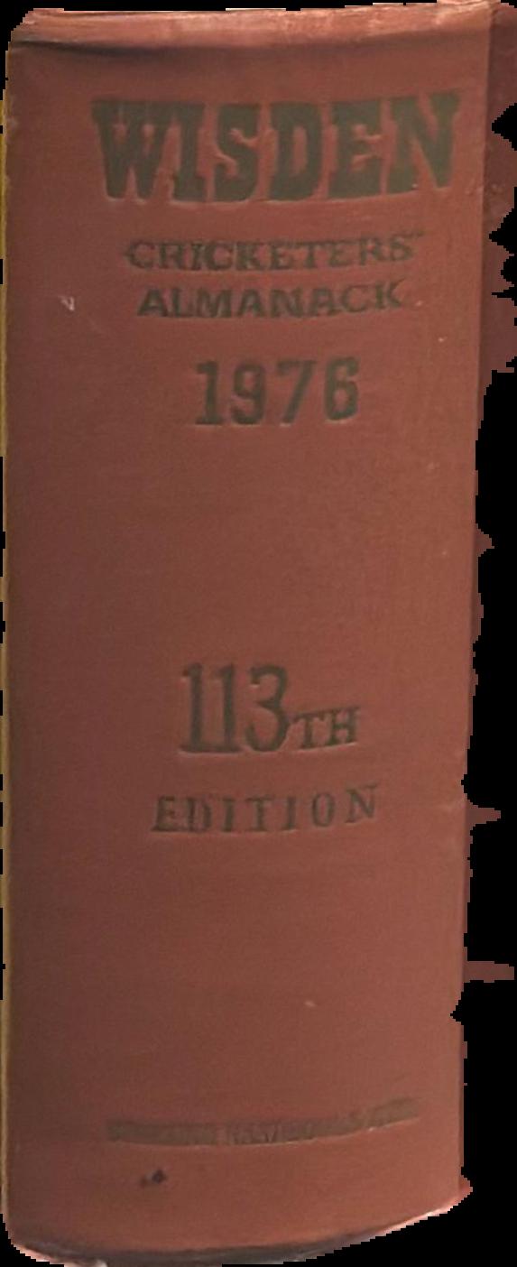 Wisden cricketers' almanack : 1976 live spine