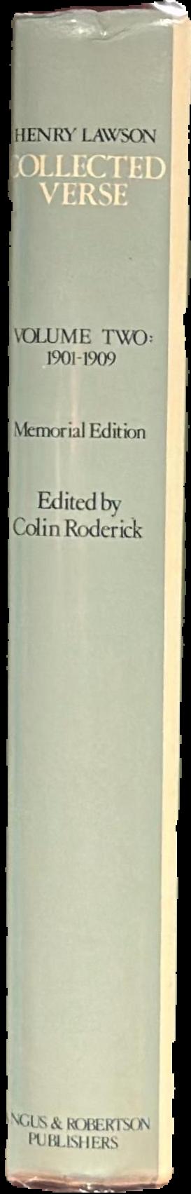 Henry Lawson : collected verse : Volume two : 1901–1909 / edited with introduction and notes by Colin Roderick live spine