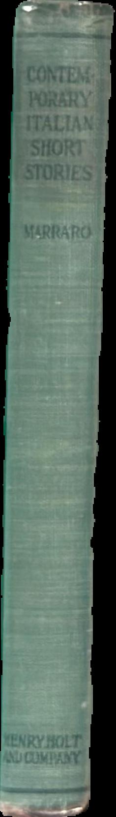 Contemporary Italian short stories live spine