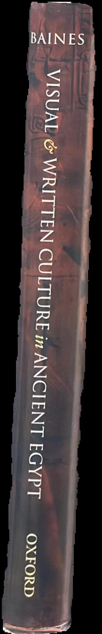 Visual and written culture in ancient Egypt live spine