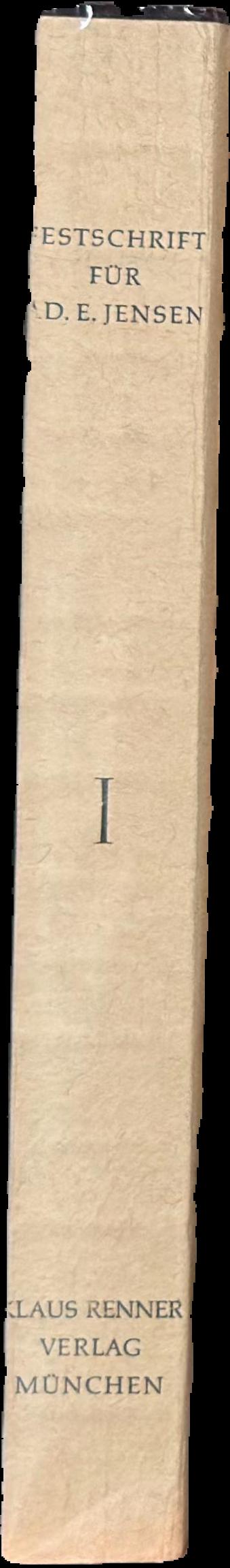 Festschrift for Ad. E. Jensen : Teil II / herasugegeben von Eike Haberland, Meinhard Schuster und Helmut Straube. live spine