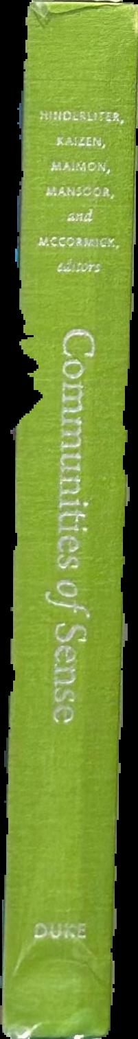 Communities of sense : rethinking aesthetics and politics live spine