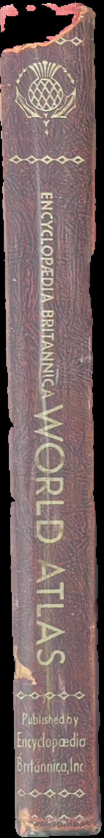 Encyclopaedia Britannica world atlas […] live spine