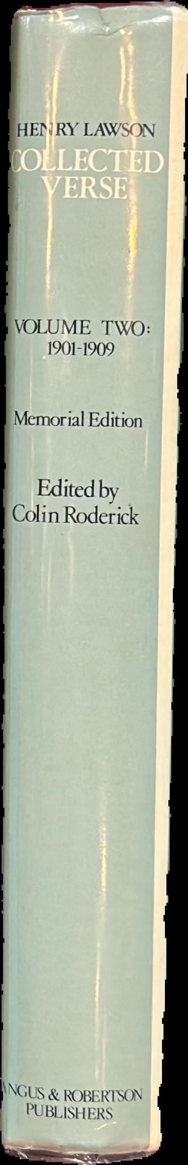 Henry Lawson : collected verse : volume three : 1910–1922 / edited with introduction and notes by Colin Roderick live spine