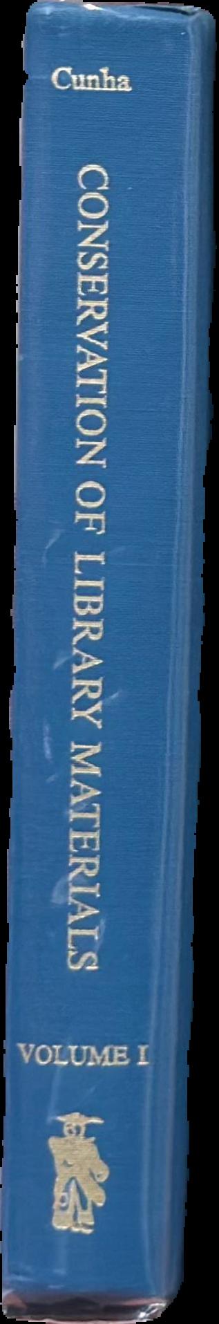 Conservation of library materials : a manual and bibliography on the care, repair, and restoration of library materials, volume I live spine