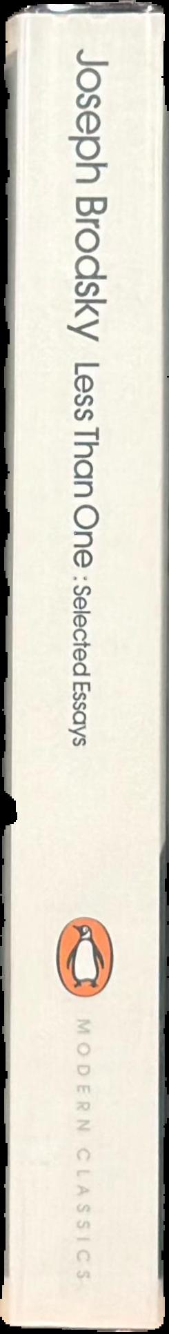 Less than one : selected essays live spine