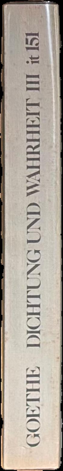Dichtung und Wahrheit I live spine