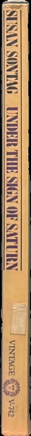 Under the sign of Saturn live spine