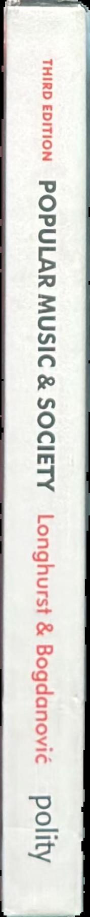 Popular music and society live spine