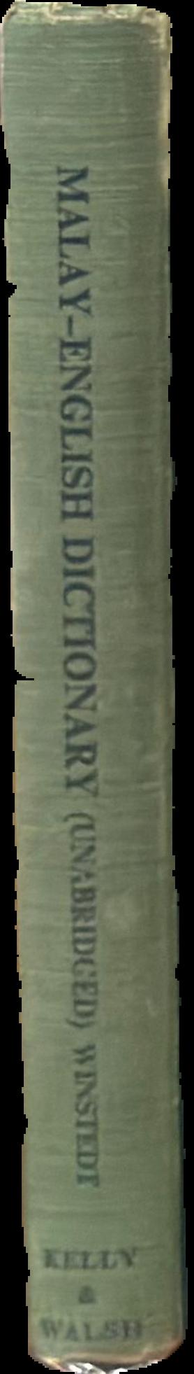 An unabridged Malay-English dictionary live spine