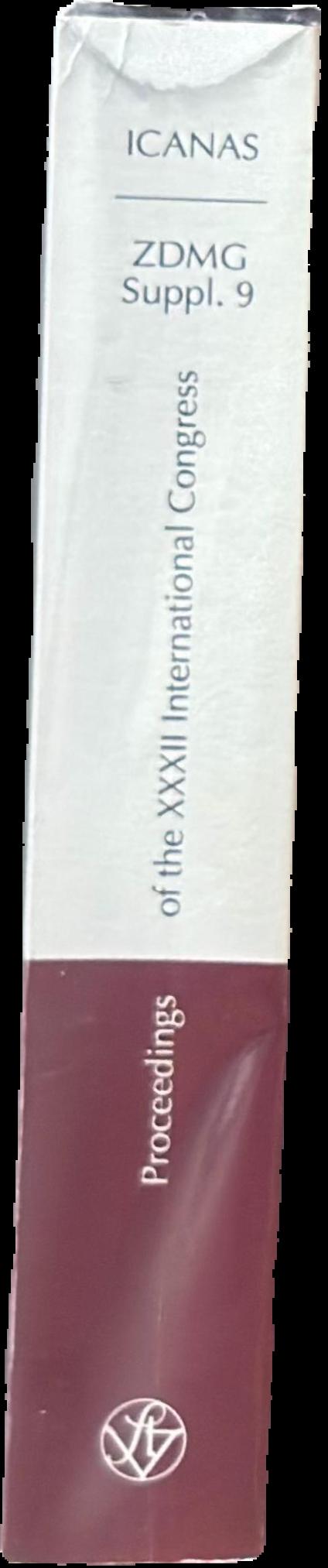 Proceedings of the XXXII International Congress for Asian and North African Studies, Hamburg 25-30th August 1986 : ZDMG supplement 9 live spine