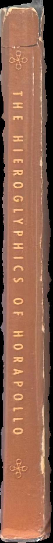 The hieroglyphics of Horapollo live spine