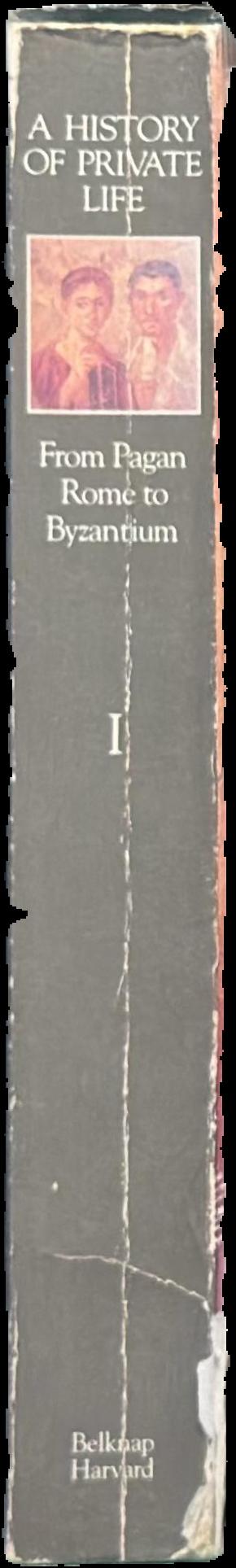 A history of private life : 1, from pagan Rome to Byzantium live spine
