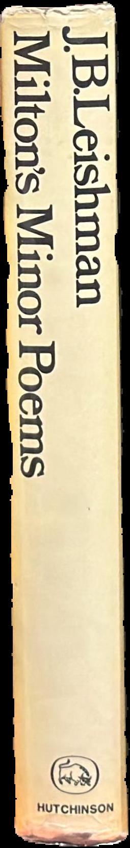 Milton's minor poems live spine