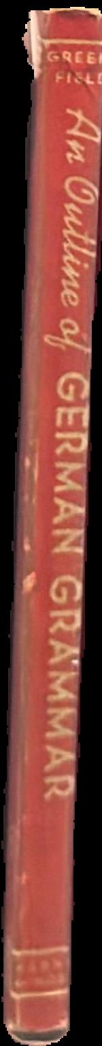 An outline of German grammar live spine