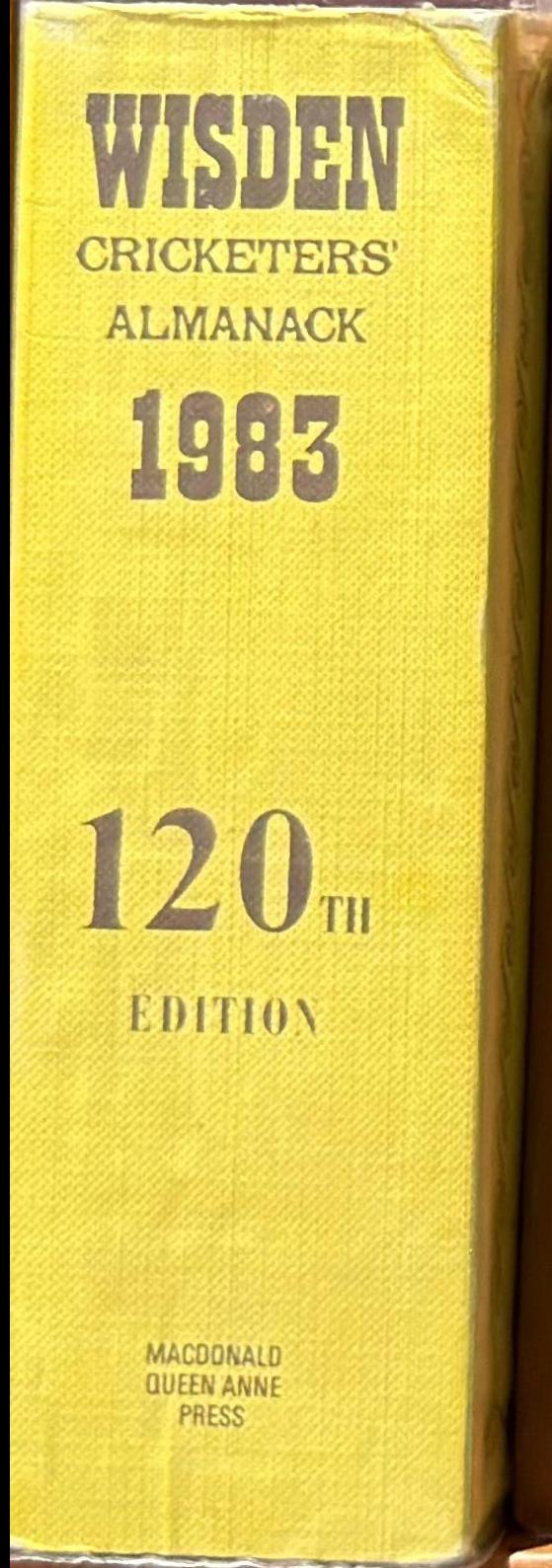 Wisden cricketers' almanack : 1983 live spine